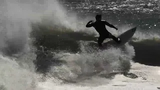 Lido Beach Surfing Big Waves  2