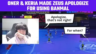 Oner & Keria made Zeus apologize for using banmal =)) | T1 Stream Moments | T1 cute moments