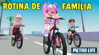 ROTINA DE FAMÍLIA NO METROLIFE! Vida no Metro 🏙️ Cidade RP ROBLOX