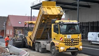 **CLOSE UP** 2x Vögele Pavers, Liebherr A904C, MB Arocs, Asphaltkolonne L. Weiss, Germany, 2014.