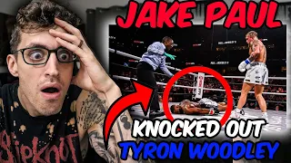 JAKE PAUL KNOCKED TYRON WOODLEY THE F*CK OUT... WHAT?!?! (REACTION!)