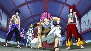 Natsu, Gray, Erza, Lucy, Wendy VS Hades