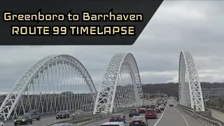 Ottawa OC Transpo route 99 Greenboro to Barrhaven timelapse (future line 2 extension)