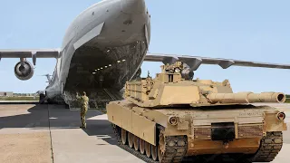 US Loads 70 Ton M1 Abrams Tank Inside Enormous C-17 Globemaster III