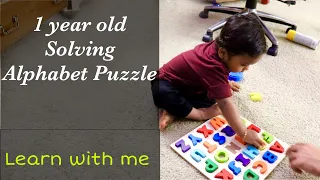 1year baby solving alphabet puzzle || ABC learn n play