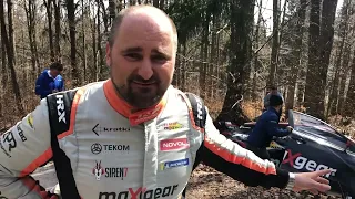 WPADNIĘCIE DO ROWU PODCZAS TESTÓW HYUNDAIA I20 R5 PRZED RAJDEM ŚWIDNICKIM