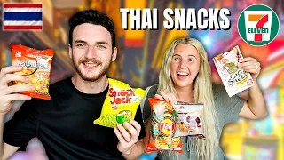 Thailand 7-Eleven: Americans React to Thai Snack Food