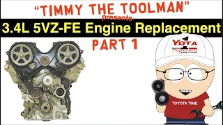Toyota 3.4 Liter 5VZ-FE Engine Replacement (Part 1 - Engine Removal)