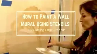 How to Paint a Mural Using Stencils by Cutting Edge Stencils. DIY decor ideas.