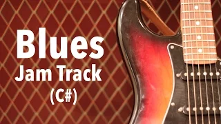 Chicago Blues Guitar Backing Track (C#)