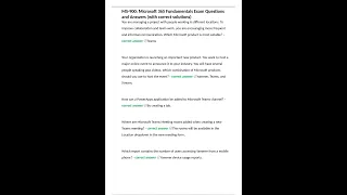 MS 900 MICROSOFT 365 FUNDAMENTALS EXAM QUESTIONS AND ANSWERS WITH CORRECT SOLUTIONS