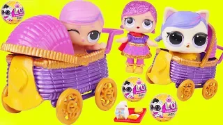 Super BB Baby Custom Big LOL Surprise Dolls Strollers + Lil Sisters 5 Layer - Giant Toy Wave 2 Video