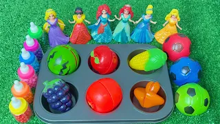 Satisfying Video I How To Make Playdoh Balls in to Rainbow Lollipop Candy & Paint Cutting