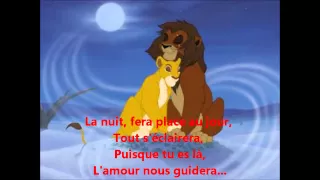 Le Roi Lion - L'Amour nous Guidera - Paroles