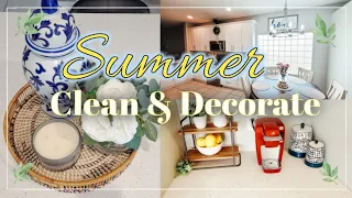 Summer 🍋Kitchen Clean & Decorate With Me|Kitchen Deep Clean|2021 All Day Clean With Me