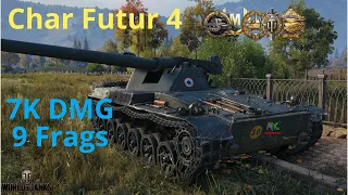 World of tanks Char Futur 4 cary game 7k dmg,9 frags