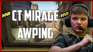 Mirage CT AWP'ing with S1mple!