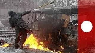 Three dead as riot police clash with anti-govt protesters in Ukraine