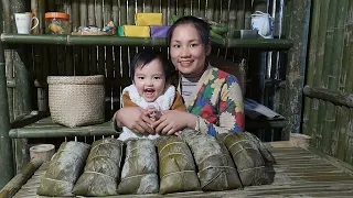 Sticky rice cakes are indispensable in Tet holiday - Peaceful life with my daughter