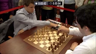 GM Magnus Carlsen vs GM Vladimir Kramnik 🔥 Chess Blitz Tal Memorial 2013 Round 2 ☆