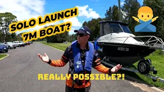 Can you SOLO LAUNCH a 7m Barcrusher, Surtees, Stabicraft FOR REAL?