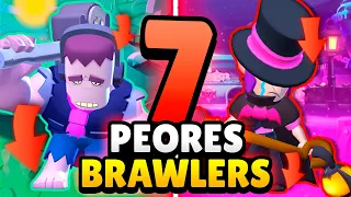 ¡NECESITAN CAMBIAR! 😢 ¡7 PEORES BRAWLERS DEL META ACTUAL!