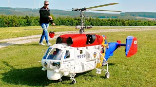 WOW !!! STUNNING !!! KAMOV KA-32 RUSSIAN TRANSPORT RC SCALE MODEL ELECTRIC HELICOPTER / FLIGHT DEMO