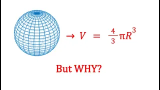 Why is the sphere's volume (4/3)πr^3? #maths #calculus