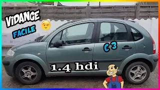 🛠Tuto🛠 Entretien ⛽ C3 1.4 hdi facile et rapide (vidange🛢)  🚘 tuto YouTube 🚘