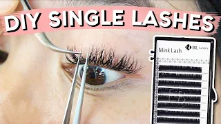 DIY Lash Extensions | SINGLE LASHES!!