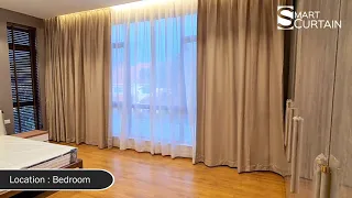 Motorized Double Track Curtain [Damansara] - Smart Curtain Malaysia