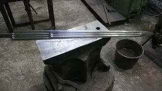 Forging a pattern welded multi-fullered Witcher 3 sword, part 1.