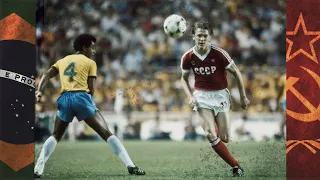 Oleg Blokhin vs Brazil | 1982 World Cup | ft. Zico, Socrates, Falcão & Dasayev