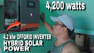 4,200 watts PURE SINE wave HYBRID OFFGRID INVERTER || HOW TO INSTALL INVERTER || POWER WALL