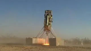 Liquid rocket engine static test fire