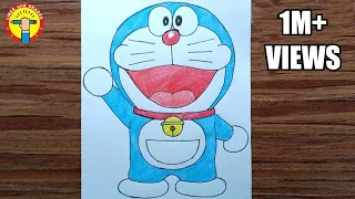 How to draw Doraemon - Step by step with Colored pencils || Easy drawing for Beginners