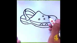 How to Draw Draw Crocs sandals #Shorts