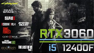 RTX 3060 + i5 12400F - Test in 10 Games in 2023 | 1080p & DLSS