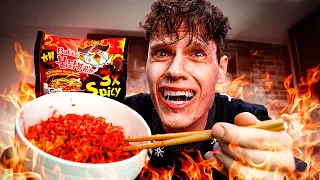 Najostrzejszy RAMEN x3 Spicy i inne OSTRE JEDZENIE