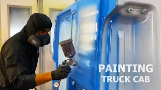 PAINTING A TRUCK CAB AFTER REPAIR