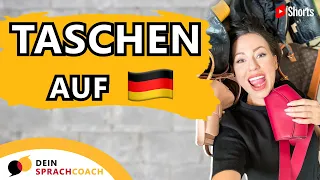 TASCHEN auf Deutsch👜 (Deutsch lernen | Wortschatz erweitern | Wörter lernen) #Shorts