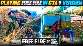 PLAYING FREE FIRE IN GTA V VERSION 🔥🔥 | FREE FIRE GAMEPLAY IN GTA | GTA X FREEFIRE