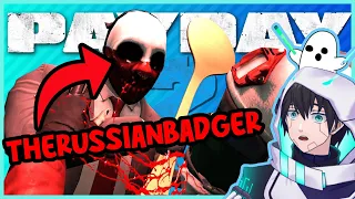 VTuber Reacts to TheRussianBadger: CLOWNS ROBBING BANKS WITH SPOONS | Payday 2