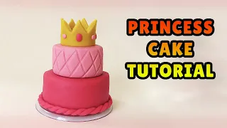 Making Miniature PRINCESS CAKE - Easy Polymer Clay Food, Fondant for cakes, plastilina tutorial DIY