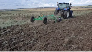 УЖАС а не урожай.Дискование подсолнечника по NO-TILL на целине. NEW HOLLAND T6050 ВЕЛЕС АГРО АГН 2.5