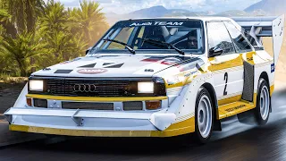 GANHEI O CARRO MAIS LENDÁRIO DA HISTÓRIA! (AUDI QUATTRO S1) - FORZA HORIZON 5 RALLY ADVENTURE