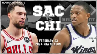 Sacramento Kings vs Chicago Bulls Full Game Highlights | Feb 3 | 2024 NBA Season