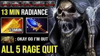 How to Make All 5 Enemy Rage Quit with 13Min Radiance + Aghanim Necrophos Mid DotA 2