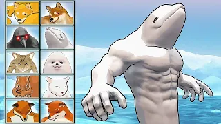 Fight of Animals: Muscle Beluga (Whale vs Dog vs Cat) | Eftsei Gaming