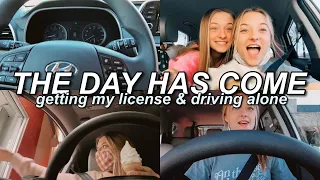 FINALLY getting my license & driving alone for the first time